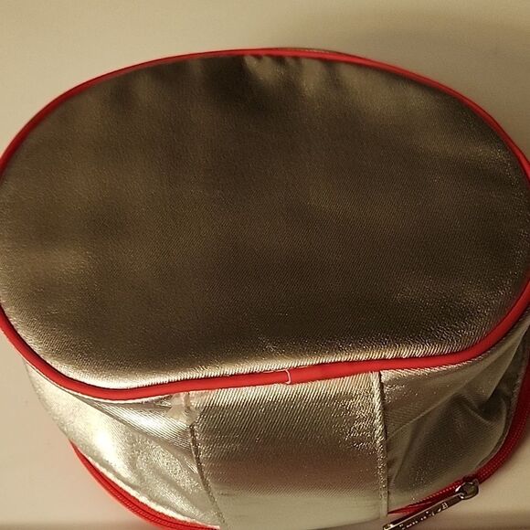 Red and White Swirl Cosmetic Bag - Picture 2 of 5
